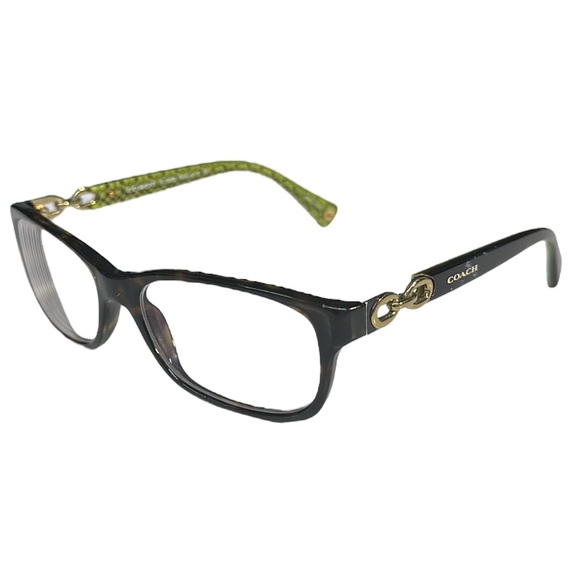 Coach HC5232 Fannie Dark Tortoise/Green Sig C Eyeglass Glasses Frames 52-16 135 - Picture 6 of 15